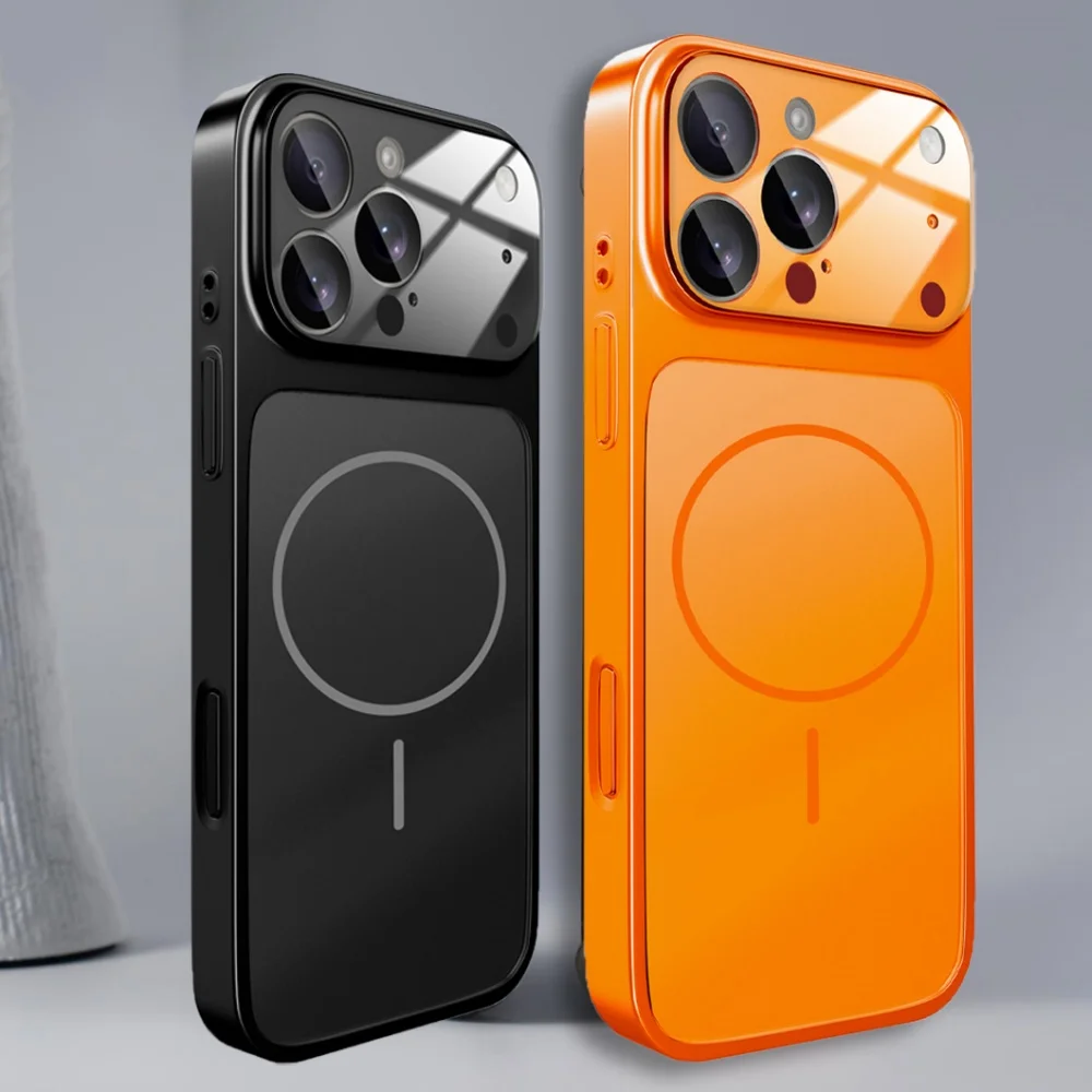 Оригинальный стеклянный матовый чехол Nano для iPhone 17, Air 16, 15, 14, 13, Pro Max 17 Pro, магнитный для Magsafe, беспроводная зарядка, Armor Funda Оригинальный стеклянный матовый чехол Nano для iPhone 17, Air 16, 15, 14, 13, Pro Max 17 Pro, магнитный для Magsafe, беспроводная зарядка, Armor Funda