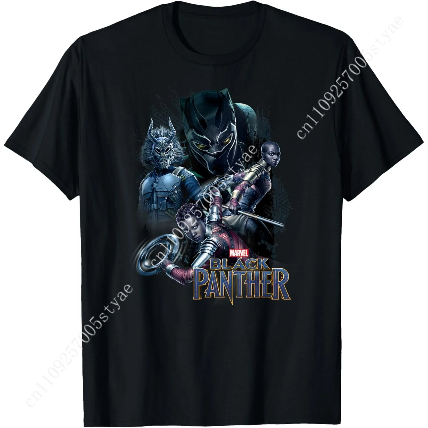 

Marvel Black Panther Movie Warrior Poses Graphic T-Shirt