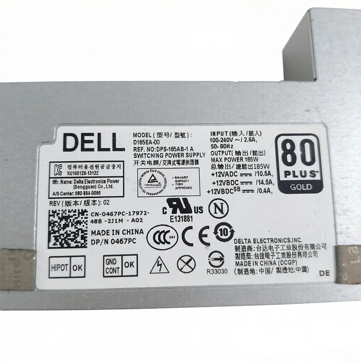 100% Tested B185EA-00 D185EA-00 H185EA-00 0N28RM 0467PC 0D6V04 For Optiplex 9030 23