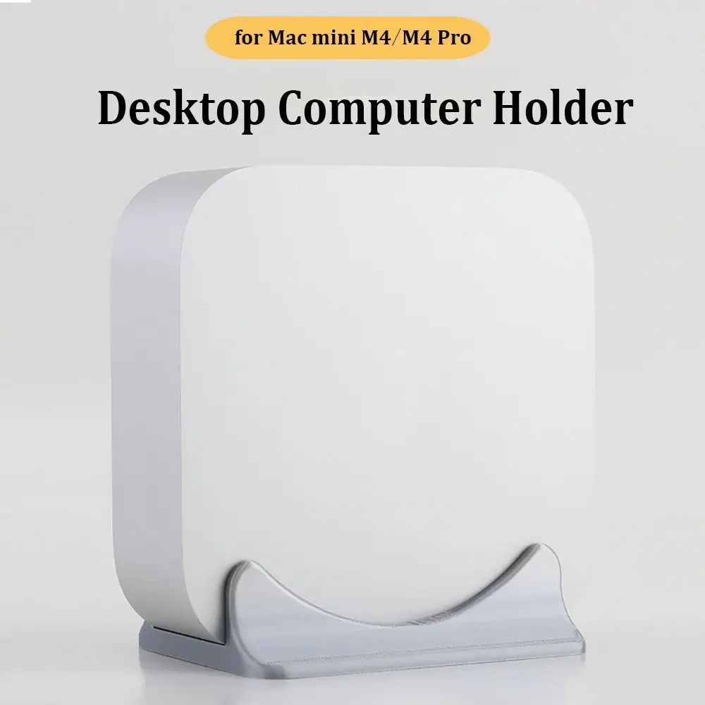 

New Anti-Slip Desktop Computer Holder Space-saving Durable Bracket Waterproof Sturdy Vertical Stand for Mac Mini M4/M4 Pro 2024
