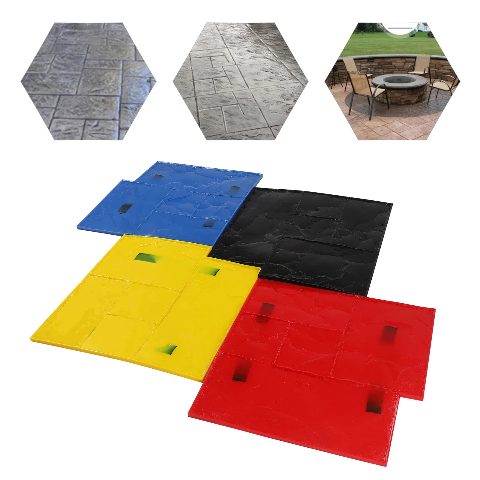 

Concrete Texturing Skin Set – 4PCS PU Wall & Floor Stamp Mats 24" x 24"