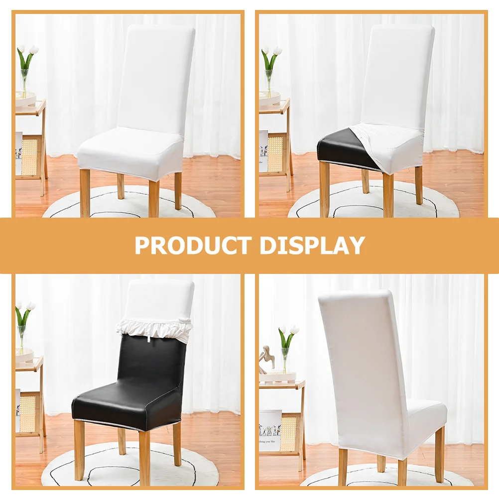 

Waterproof Cover Stretch Dining Room Chair Protector Slipcover For Home Hotel Banquet Pu Elastic Chair Cover