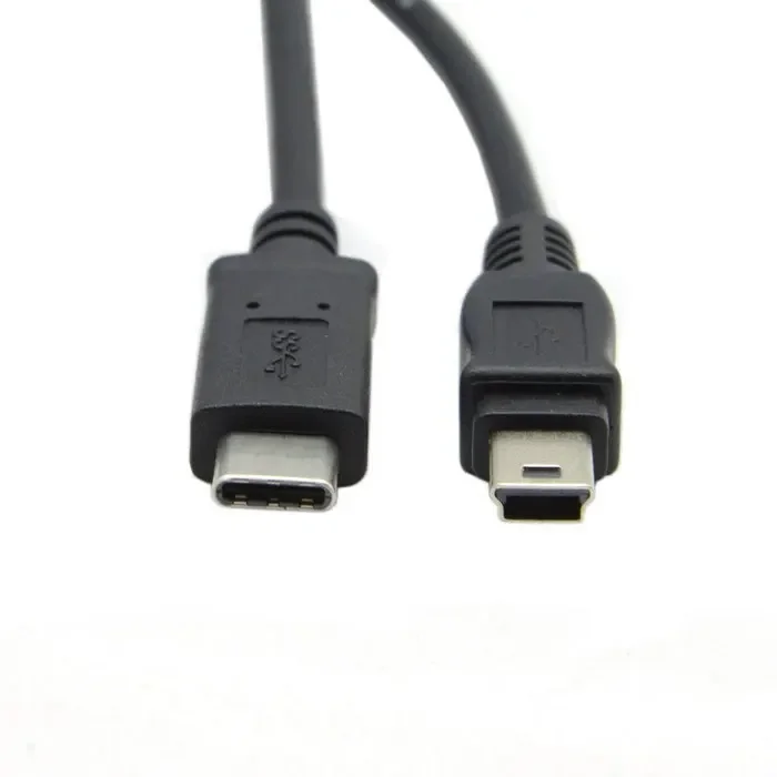 USB-C USB 3.1 Type C Male to Mini USB 2.0 สายเคเบิลข้อมูลชาย 1 ม