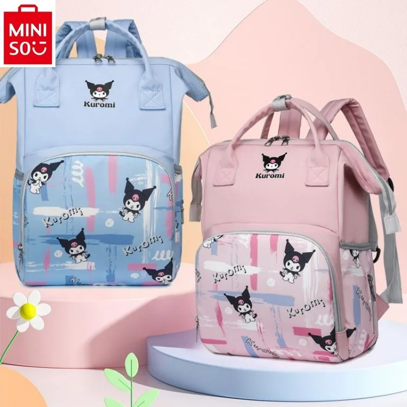 MINISO 2024 New Multi functional Waterproof Large Capacity Fashion Portable Outgoing Mommy Bag Lightweight Storage Backpack