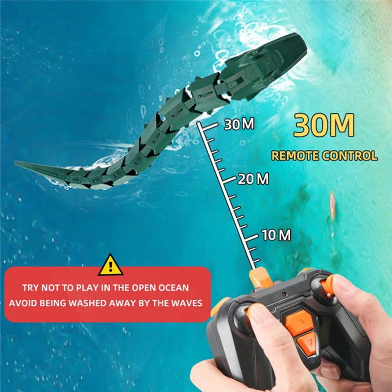 YSUN-Kid Gift 2.4G draadloze afstandsbediening mechanische slang elektrisch opladen waterboot simulatie slang schip waterboot