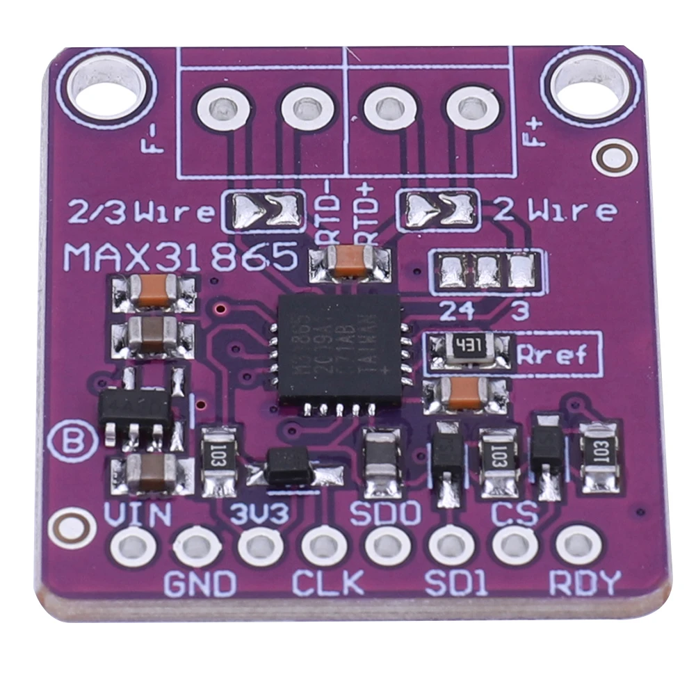 

MAX31865 PT100/PT1000 RTD Digital Converter Board 3.3/5 V Thermocouple Temperature Detector Sensor Converter Amplifier Module