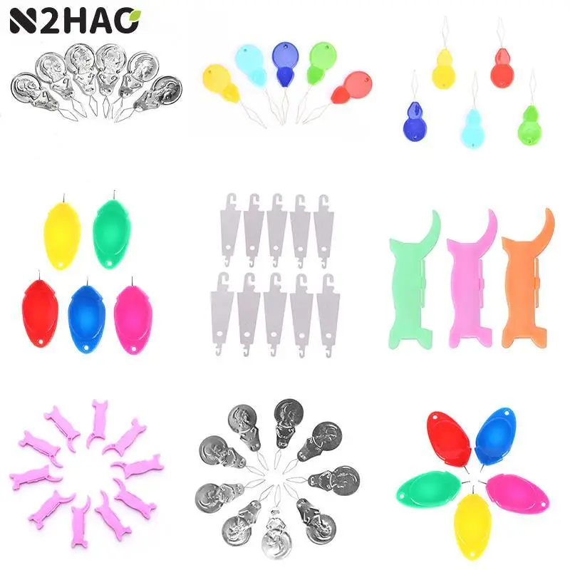 N2HAO-Needle Threader para Idosos, Acessório Bordado, Stitch Inserter Tool, Fácil Home Threader, 10pcs, 50pcs