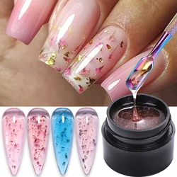 5ml Dried Flower Gel Nail Polish Floral Petal Gum DIY Manicure Hybrid Varnishes Permanent Paint Flower Gel Need Base Top Coat