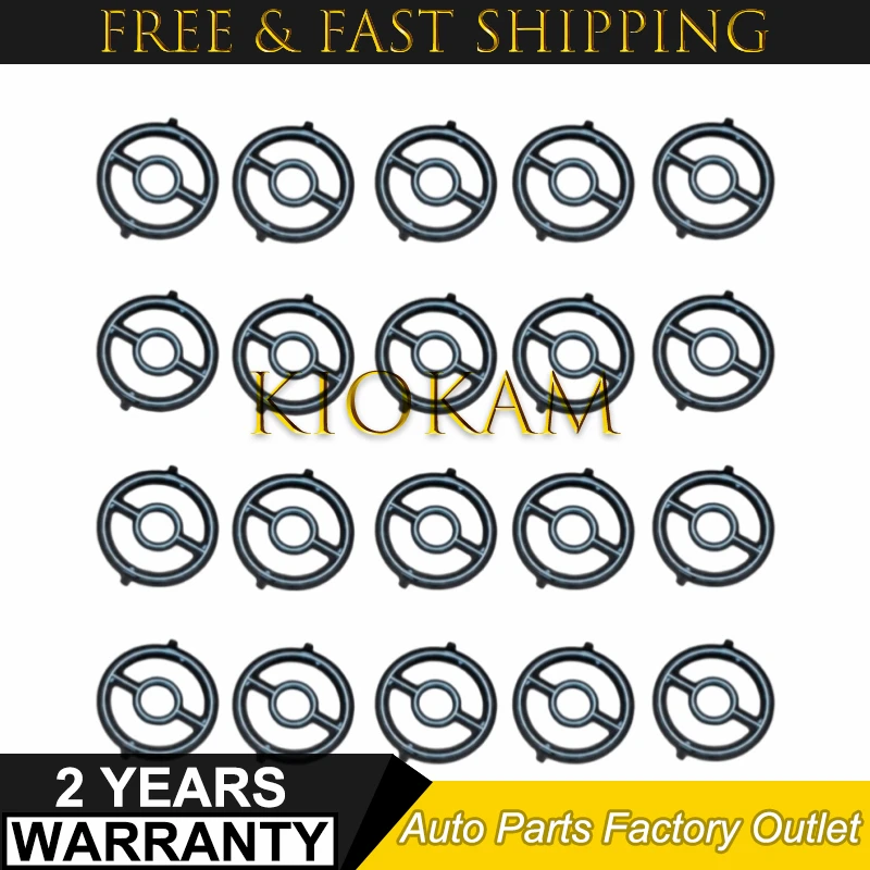 

20pcs High Quality Oil Cooler Adapter Gasket Seal LF02-14-700 LF0214700 For Mazda 3 5 6 CX-7 Oil Cooler 917-105 1S7Z6A642AAA