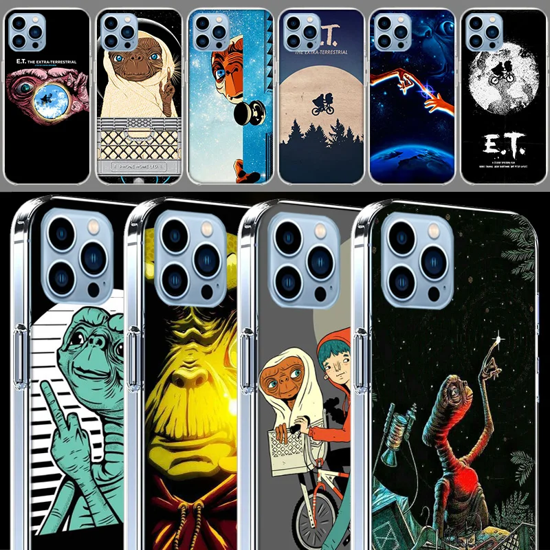 E.T. the Extra-Terrestrial Clear For Apple iPhone 16 15 Pro Max Cover 14 Plus 13 12 Mini 11 Pro XR XS Max Phone Case Silicone TP