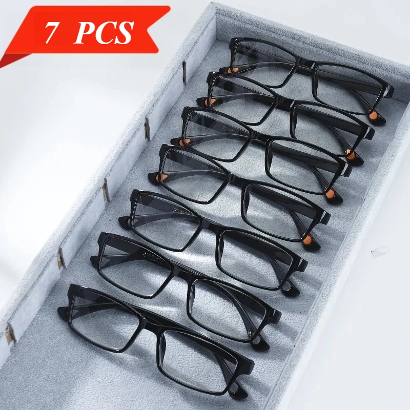 7Pack Reading Glasses Lightweight and Flexible with Side Arms Design for Men and Women Suitable for Reading Gaming and Daily Use