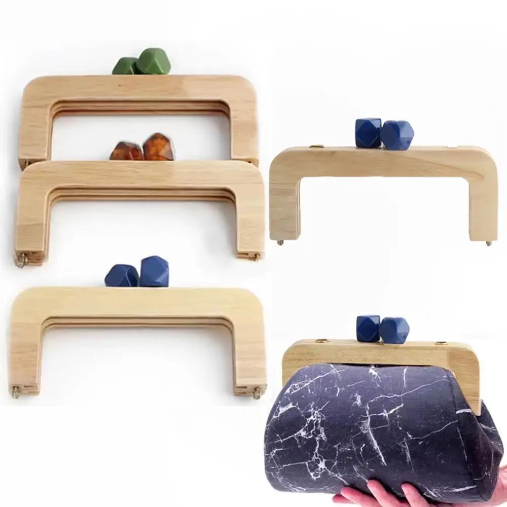 バッグ木製ハンドル木製バッグ留め具キス留め金財布フレームハンドルネジ付きクロスボディバッグキスロックハンドル金具アクセサリー