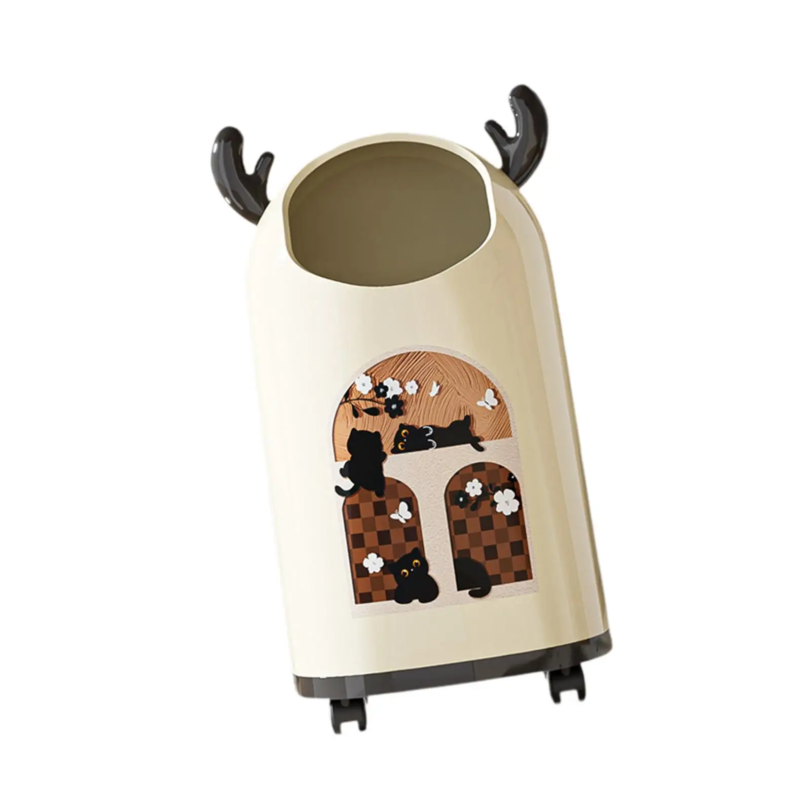 

Мусорный бак с колесом, милый современный мусорный бак для гостиной, офиса, кухни