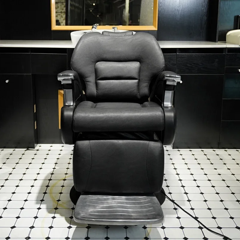 Cosmetic Chair Salon Reclining Tilted Vintage Chairs Spa Pedicure Cover Leather Barber Sofa Hairdressing Professional Scissors