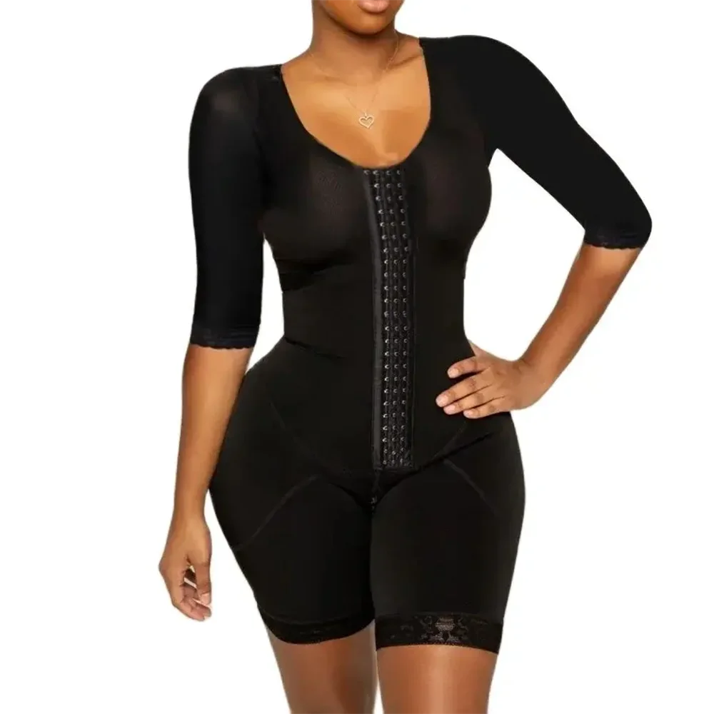 

Full Body Shaping Bodysuits For Half Sleeve Compression Garments After Liposuction Postpartum Shapewear For Women