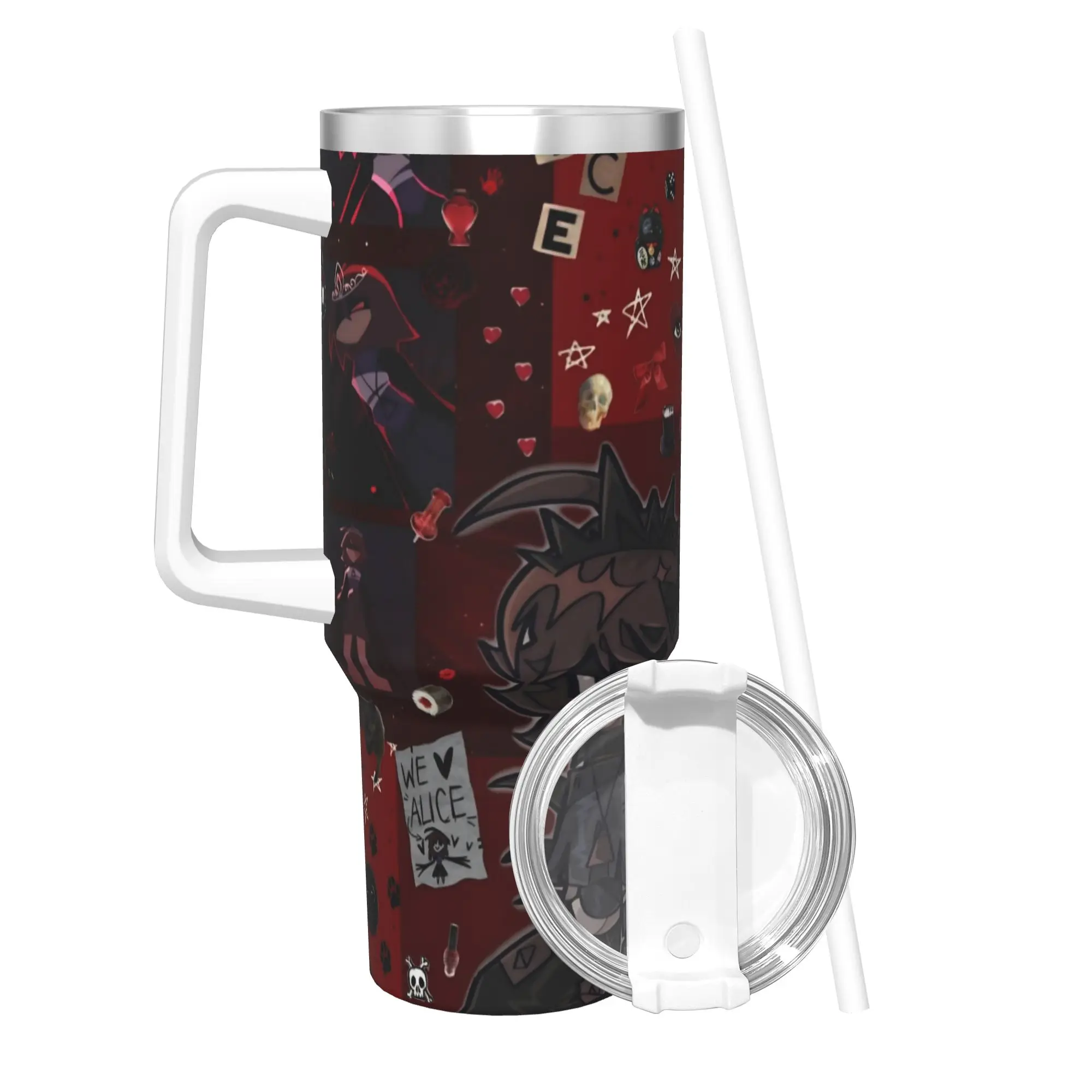 FPE Fundamental Paper Education Tumbler With Straw Stainless Steel Tumbler Cup Double Wall Vacuum Insulated for Cold Or Hot 40oz