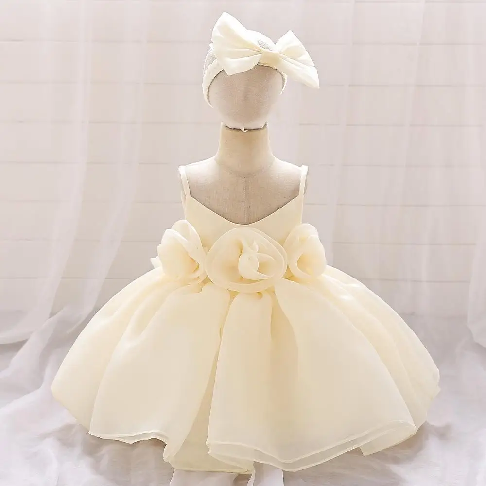 

Girls Party Dress 4 Colors 70cm-130cm Kids Pink Dresses Wedding Birthday Ball Gown Children Photograph Costumes Princess
