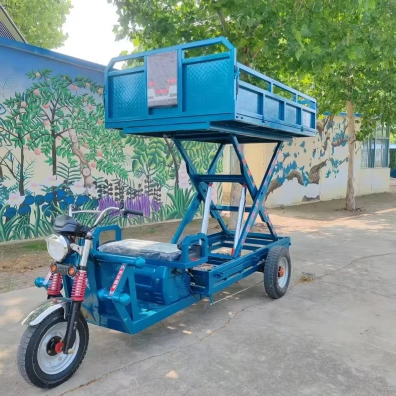 

Warehouse construction site transport truck lifting flatbed hydraulic dump truck multi-functional hydraulic lifting tricycle