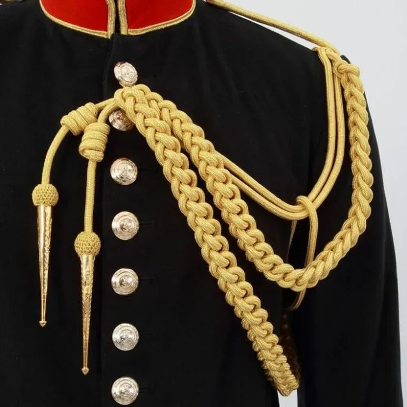 Uniforme de uniforme del ejército británico, dorado y plateado AIGUILLETTE, cordón N ° 1, vestido militar, agillette, Aglet