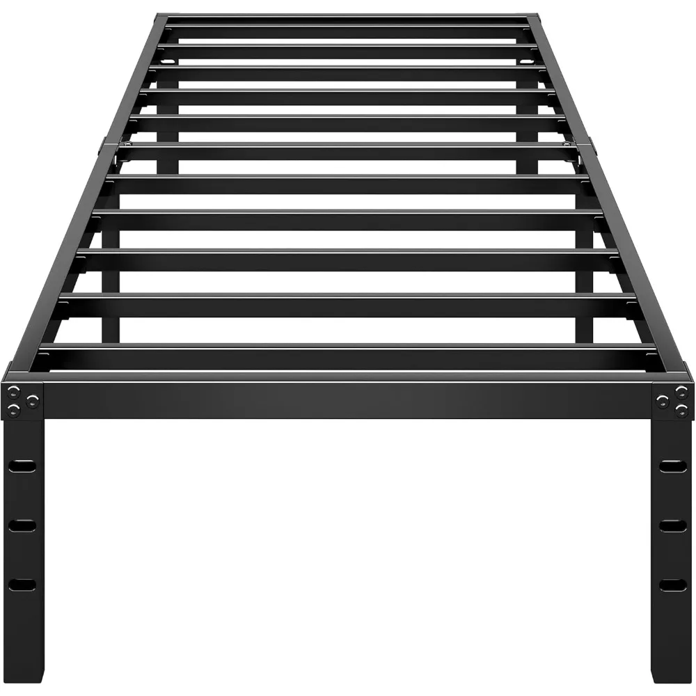 

Metal Platform Bed Frame 14 Inch Tall,No Box Spring Needed,Twin Size Bed with Heavy Duty Strong Support Slats,Easy to Assemble,B