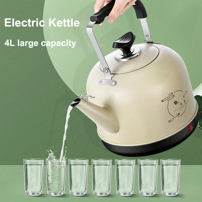 1500W High Power 304 Stainless Steel Electric Kettle 4L Large Capacity Automatic Power Off Fast Water Boiling Electric Kettle