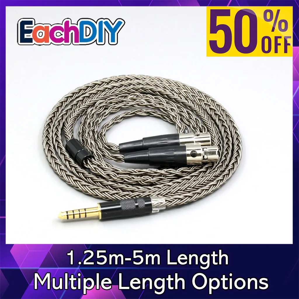 

2.5mm XLR 16 Core Grey Silver plated Earphone Cable For Audeze LCD-3 LCD-2 LCD-X LCD-XC LCD-4z LCD-MX4 LCD-GX lcd-24 LN008840
