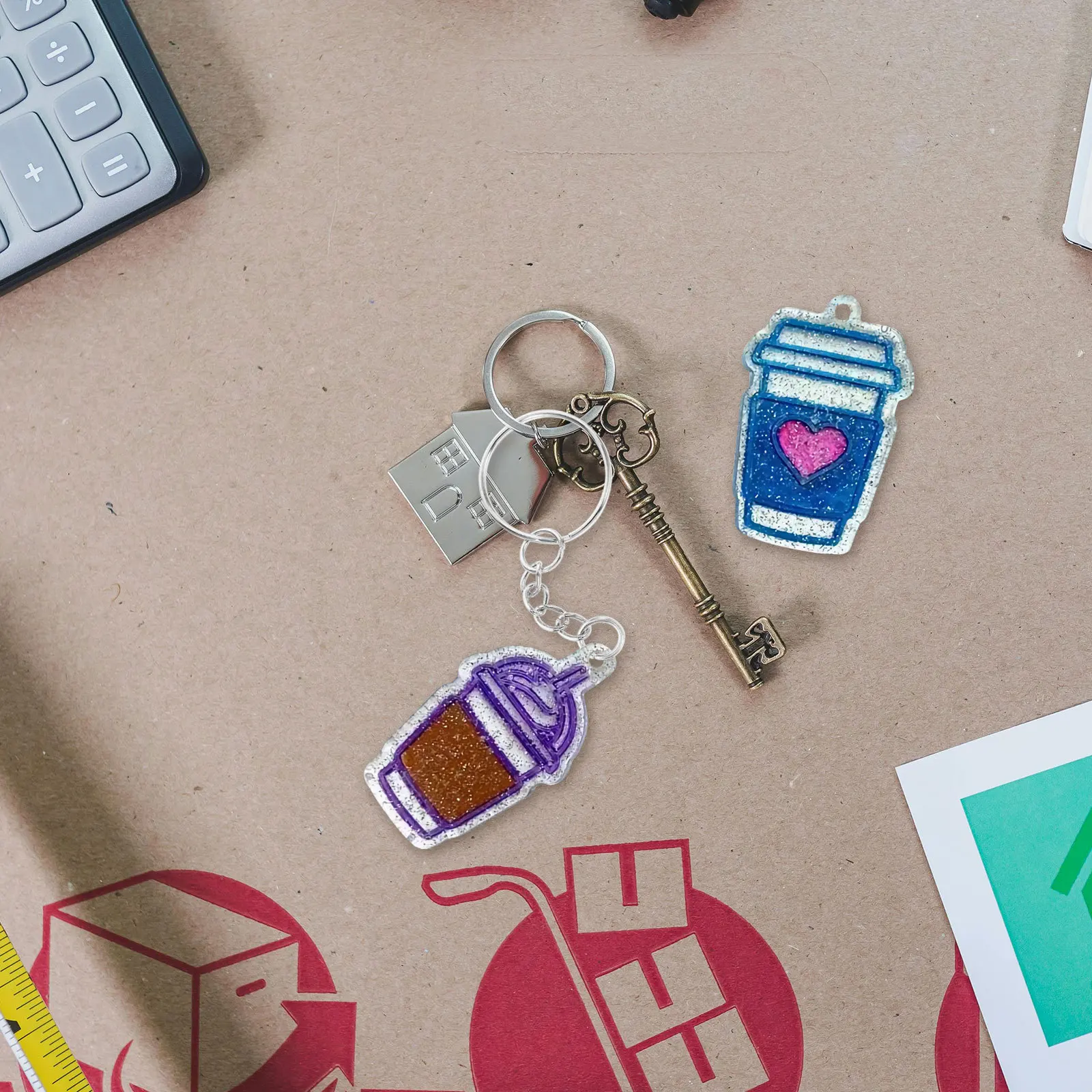 

1 комплект, силиконовая форма для ключей, прочная гибкая кофейная чашка, сделай сам, форма для подвески для напитков, подвеска, аксессуар для ключей «сделай сам»