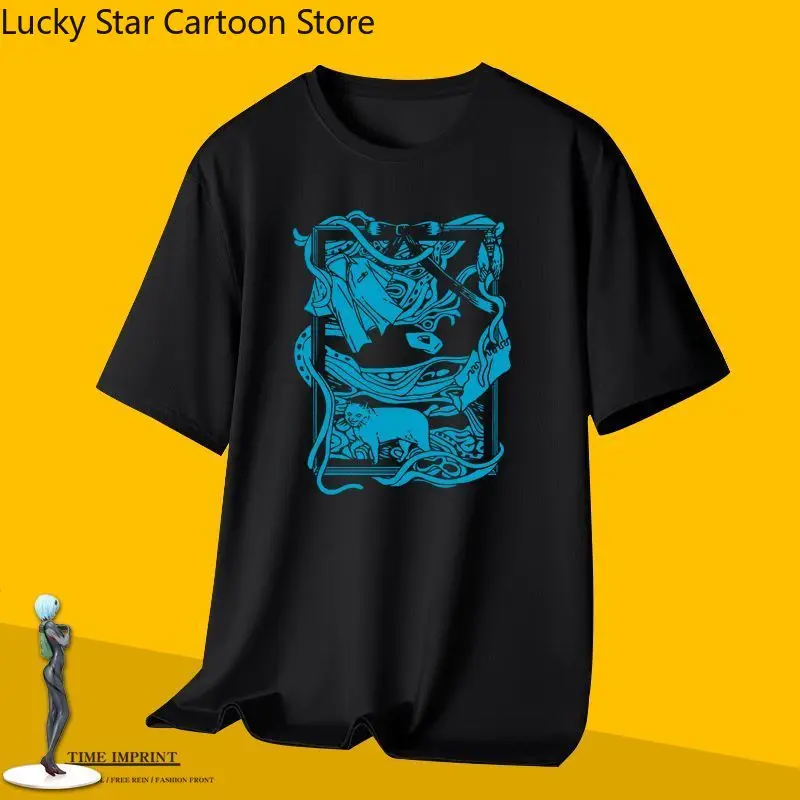 الصيف Hikaru Died Indou Hikaru Tsujinaka Yoshiki تي شيرت قصير الأكمام تأثيري الصيف بلايز لعبة عادية أنيمي مروحة الهدايا