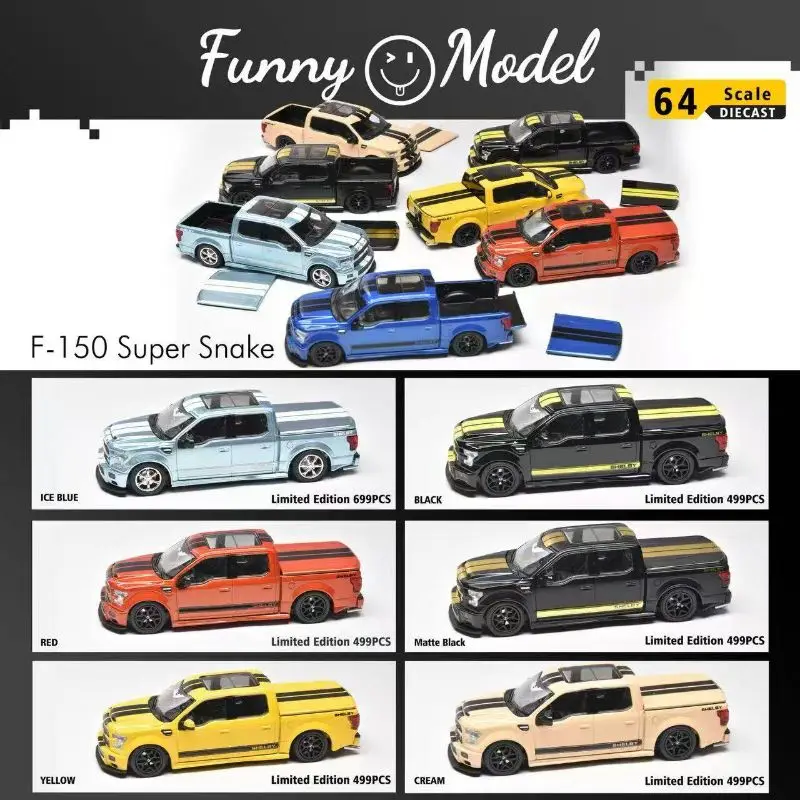 

Забавная коллекционная модель автомобиля Ford F150 Shelby из сплава, масштаб 1:64