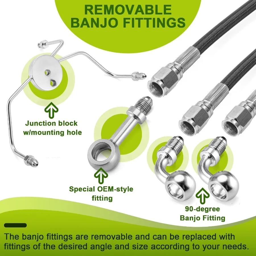 Kit cavo acceleratore e minimo Cavo frizione Non ABS Linea freno compatibile con Harley Touring Electra Glide senza Non ABS 19962006