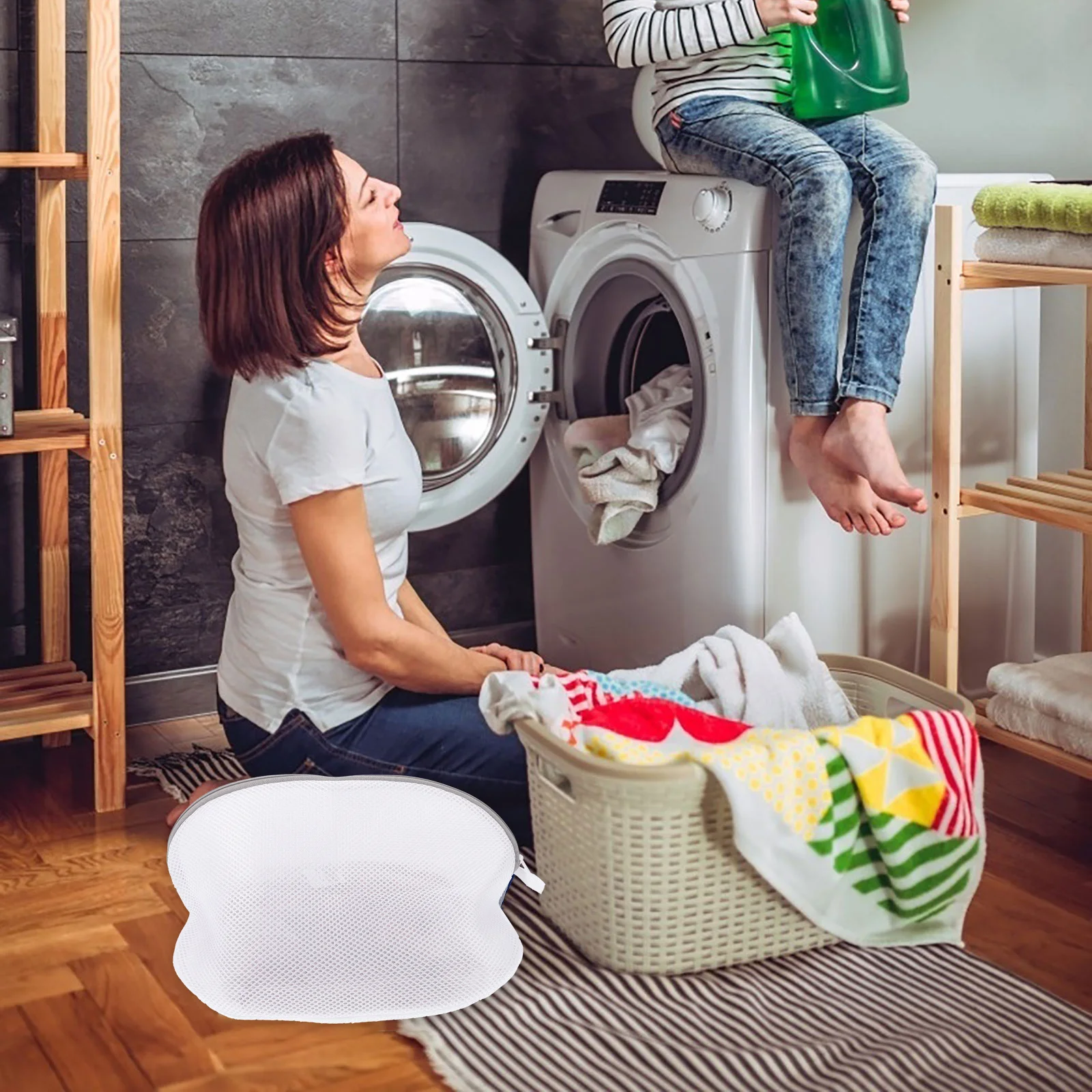 

4Pcs Mesh Laundry Bags for Delicates Lingerie Washing Protection Bra Travel Wash Nets See Through Laundry Bag Large Space