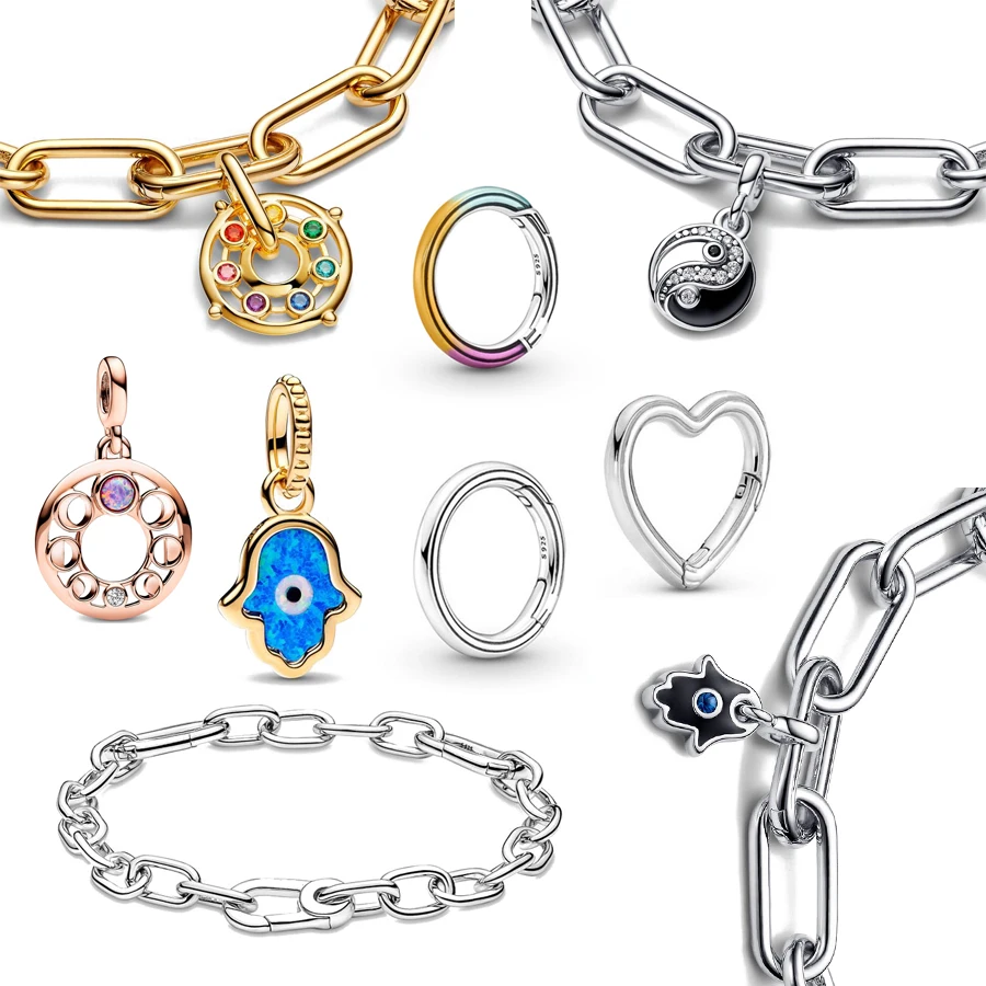 رائجة البيع لي سلسلة يين يانغ دلايات صالح قلادة 925 الأصلي سوار Charm النساء 925 الفضة الخرز لتقوم بها بنفسك مجوهرات هدية 2025 جديد في #1