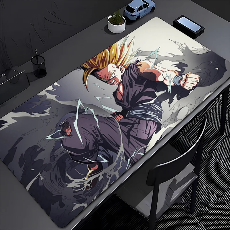 Mousepad Dragon Ball เกมคอมพิวเตอร์ Mouse Pad อุปกรณ์เสริมสําหรับเล่นเกมขนาดใหญ่ลื่นการพิมพ์ Deskmat แป้นพิมพ์ Pad PC พรม Mousepad