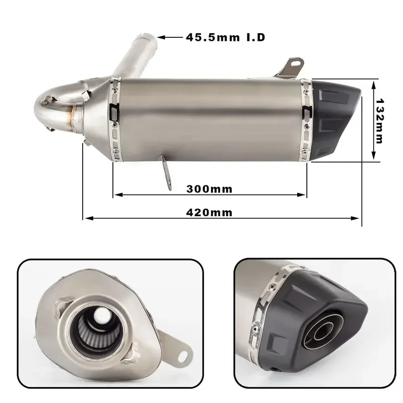 ATV Motorcycle Escape Exhaust Muffler System for Can‑Am Renegade 570, 850 (2016‑2024) & Renegade 1000 (2012‑2024)
