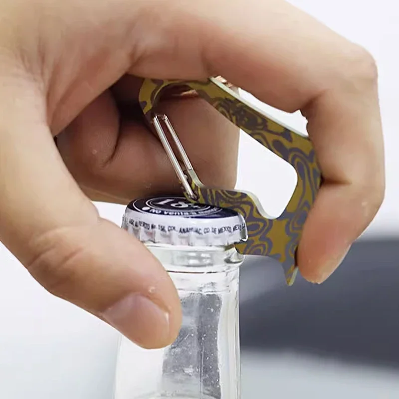 Outdoor EDC Stainless Steel Multifunctional Portable Keychain Pendant Pry Bar Screwdriver Tools