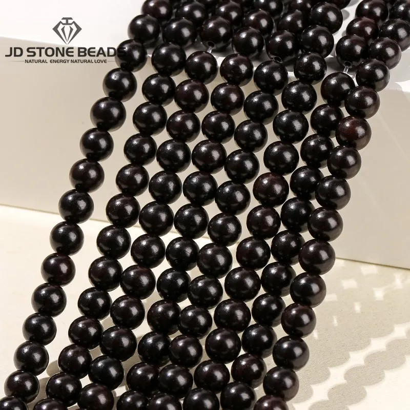 

3A Natural Wooden Bead Black Sandalwood Round Buddha Bead 6 8 10MM Pick Size For Jewelry Making Diy Necklace Bracelet Accessory