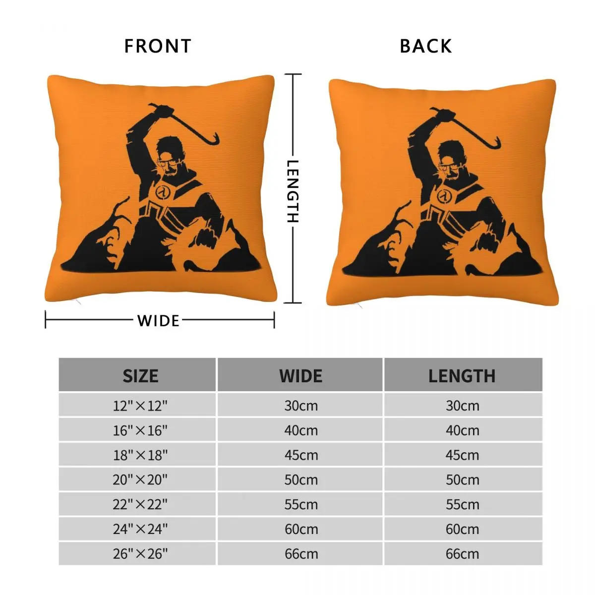 Half Life Gordon Freeman Fighting Pillowcase Polyester Linen Velvet Creative Zip Decor Throw Pillow Case Sofa Cushion Cover