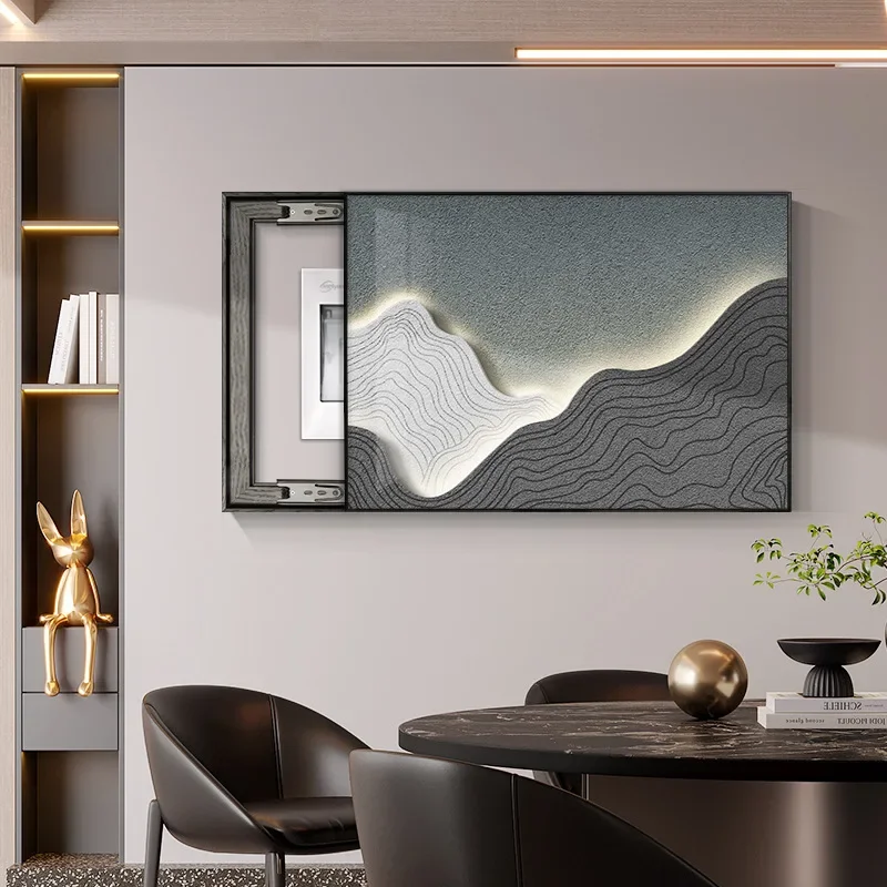 

Decorative Painting of Electric Meter Box Modern Simple Light Luxury Wind Switch Box Distribution Box Shielding Hanging Painting