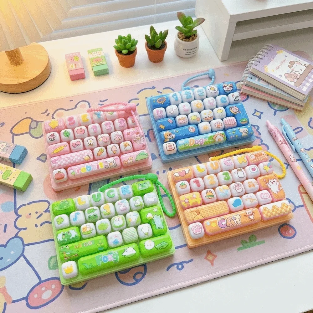 26 Key 26 Key Keyboard Keychain Small Gift Bag Hanging Ornament Mini Keyboard Pendant Cute Cartoon Button Fidget Children's Bag