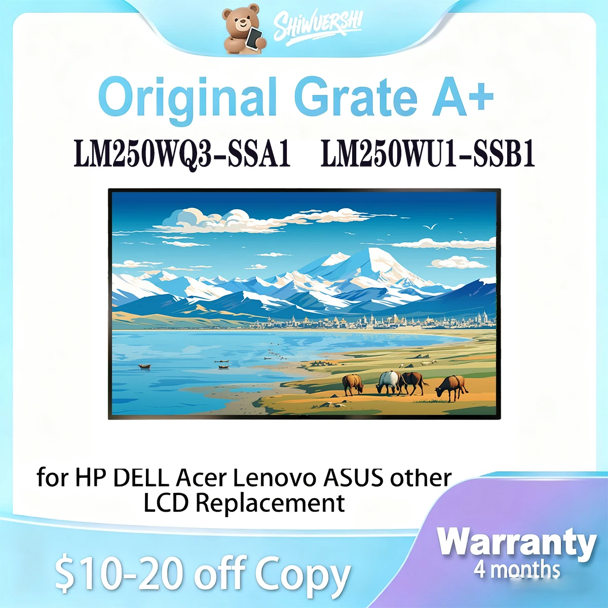 

25-дюймовый оригинальный новый ЖК-дисплей Quad HD LM250WQ3 SSA1 LM250WQ3-SSA1 LM250WU1 SSB1 LM250WU1-SSB1 2560*1440P 60 Гц