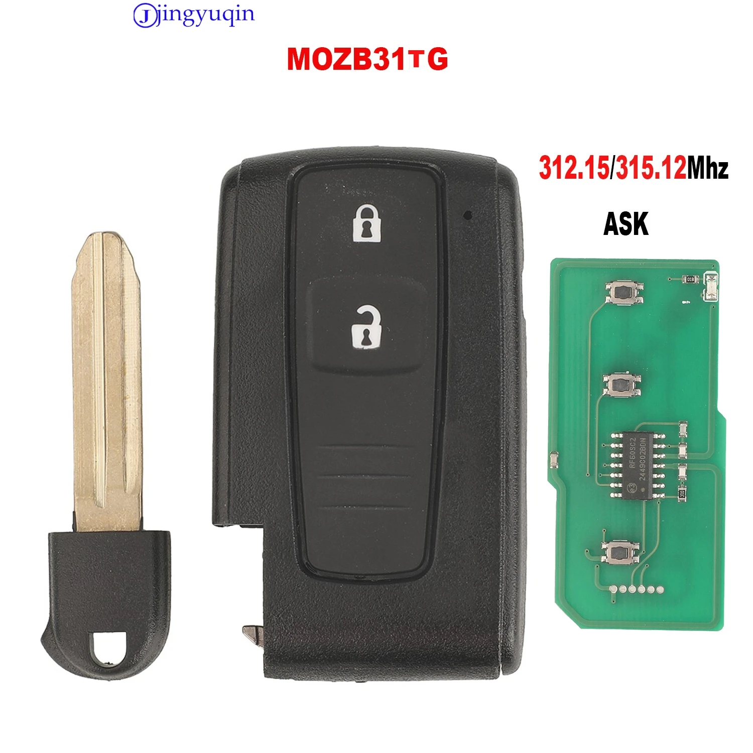

jingyuqin New Remote Sunshine Car Key MOZB21TG For Toyota Prius 2004-2009 Smart Key Fob 312.15/315.12MHZ NO KEYLESS GO