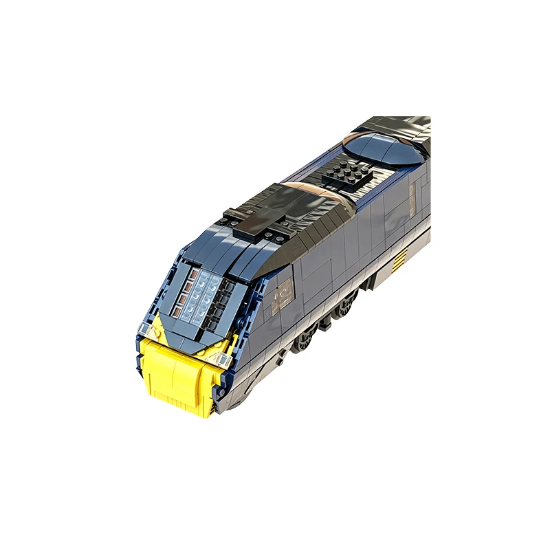 MOC Streamlined Tilting High Speed Express Train Building Blocks Intercity Passenger Locomotive Model Track Toy Adult Gift