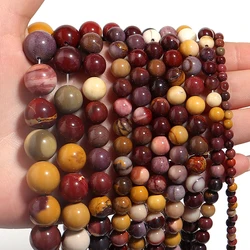 1 filo Mookaite gemma perline di pietra pietra naturale rotonda perline distanziatrici allentate per gioielli che fanno accessori per bracciali collana fai da te