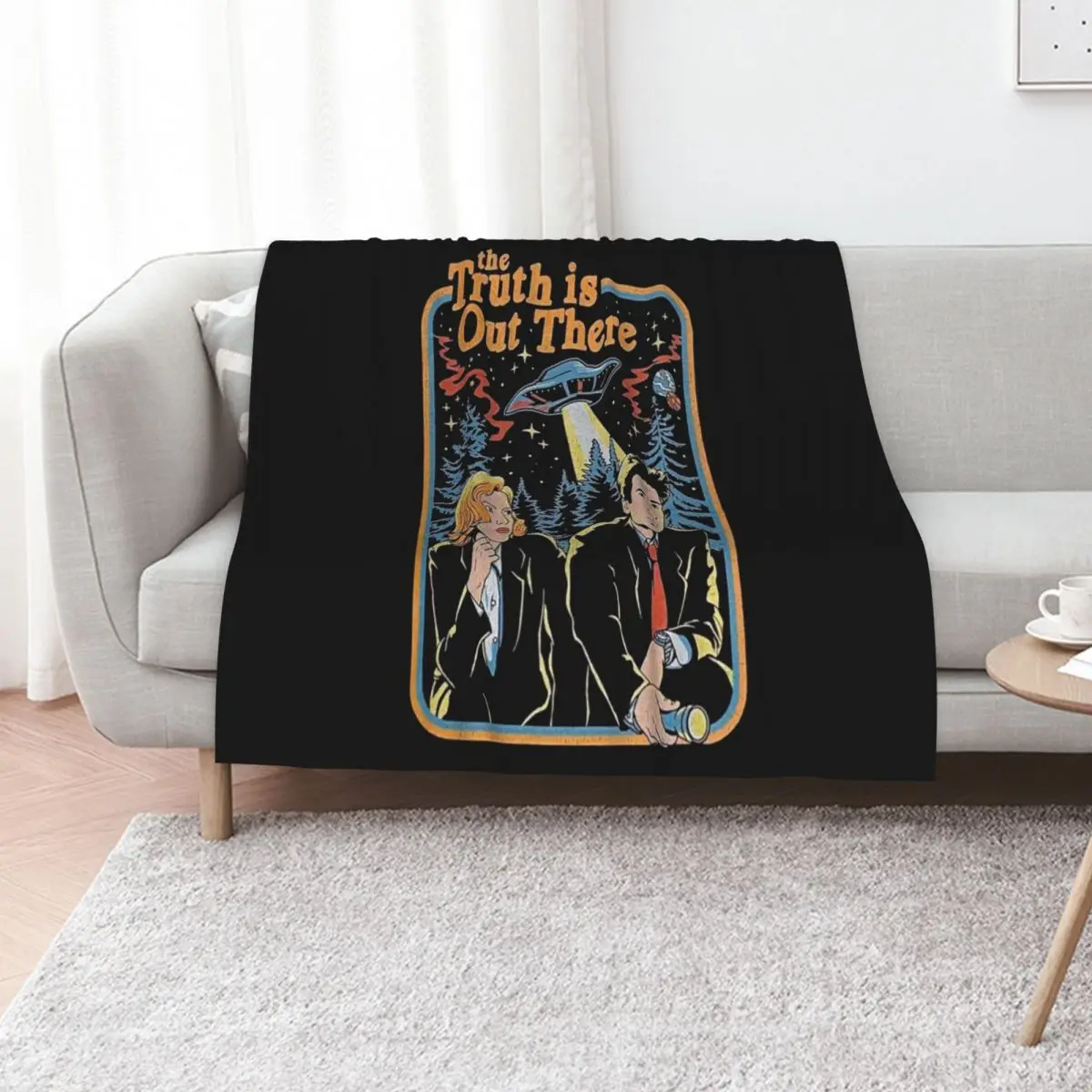 La vérité est là - X Files Funny Classic T-Shirt Throw Blanket Couverture douce et confortable pour animaux de compagnie, enfants et adultes