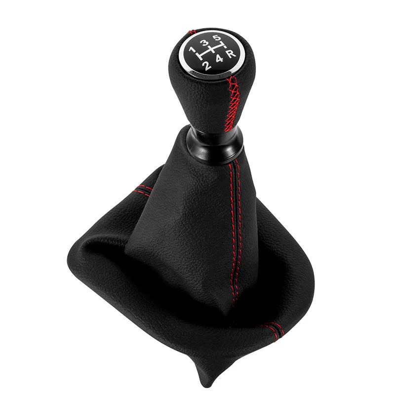 For Peugeot 207 307 406 / Citroen C3 C4 C5 Leather Gear Shift Knob Lever Shifter Stick Gaiter Boot Collar Case Cars Accessories