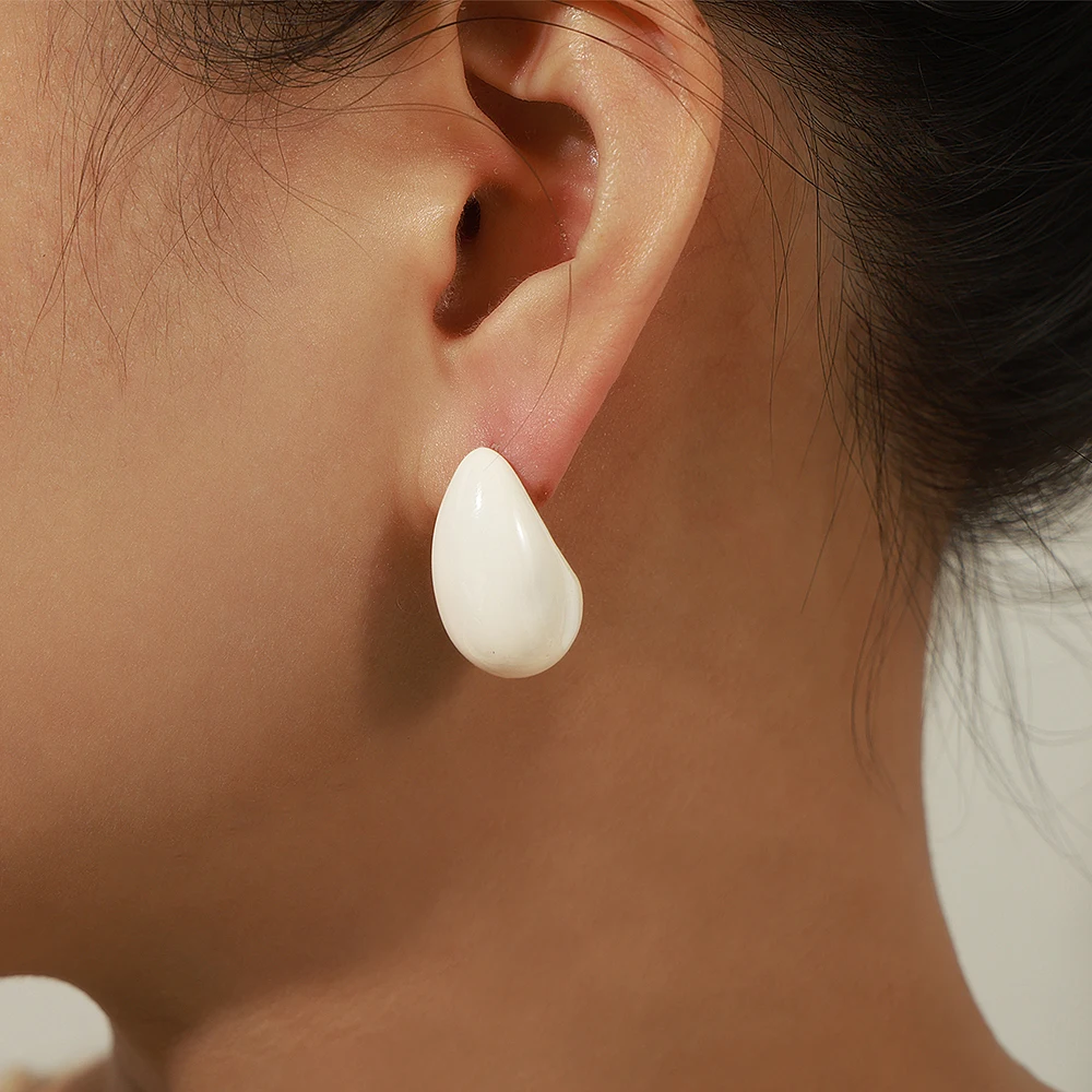 Drip Glaze Color Enamel Round Hollow Stereoscopic Ball Hoop Earrings 2024 Spring New Women Retro Party Earrings