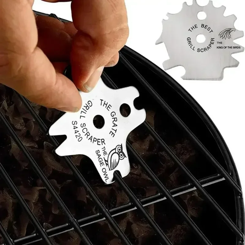 Cleaning Barbecue Scraper Portable Metal BBQ Grills Grate Cleaner Scrubber Tool Cleaning Grill Scraper