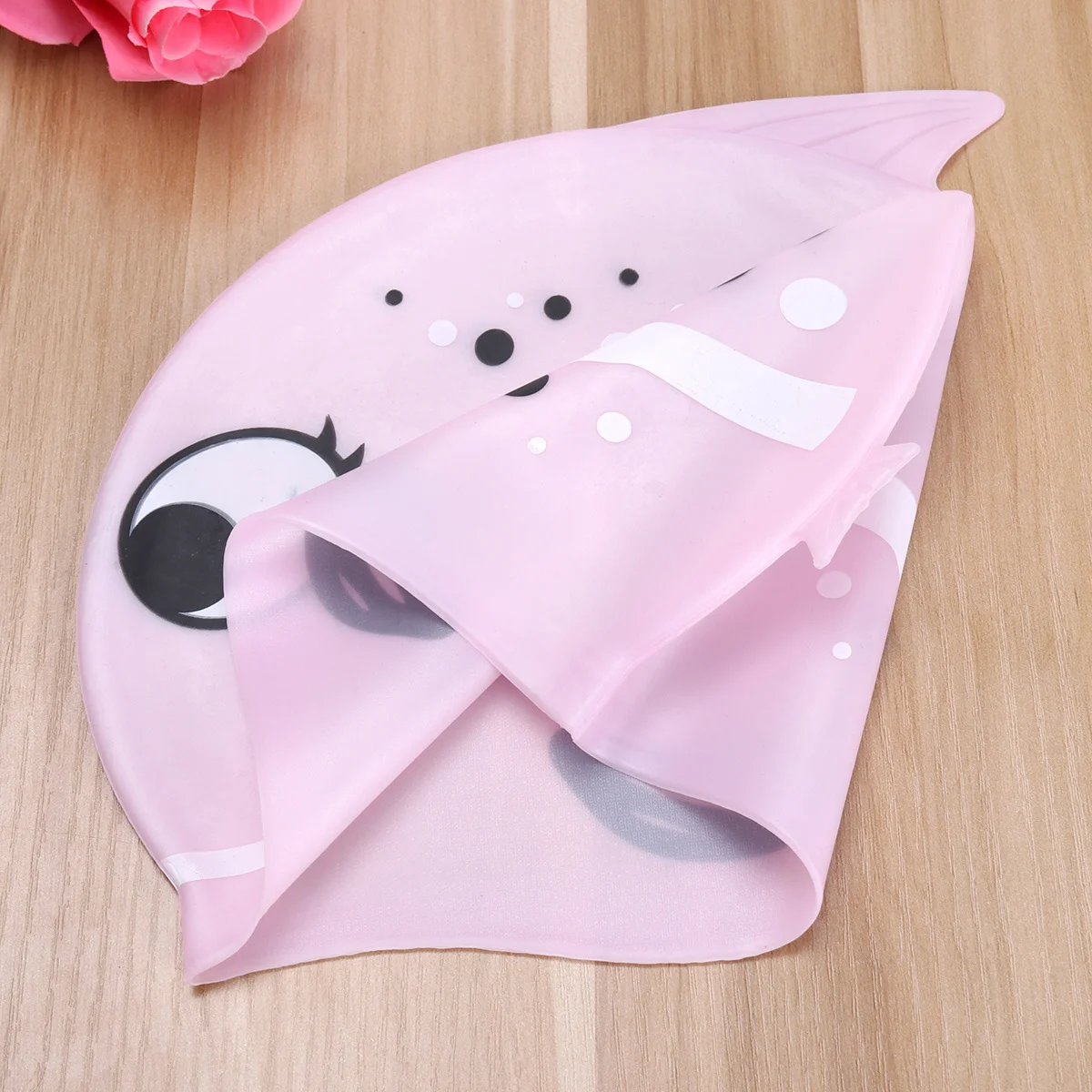 

Pink Cartoon Fish Silicone Swim Cap Kids Swimming Hat Lightweight Breathable for Boys Girls 3-11 Years Comfortable Protective