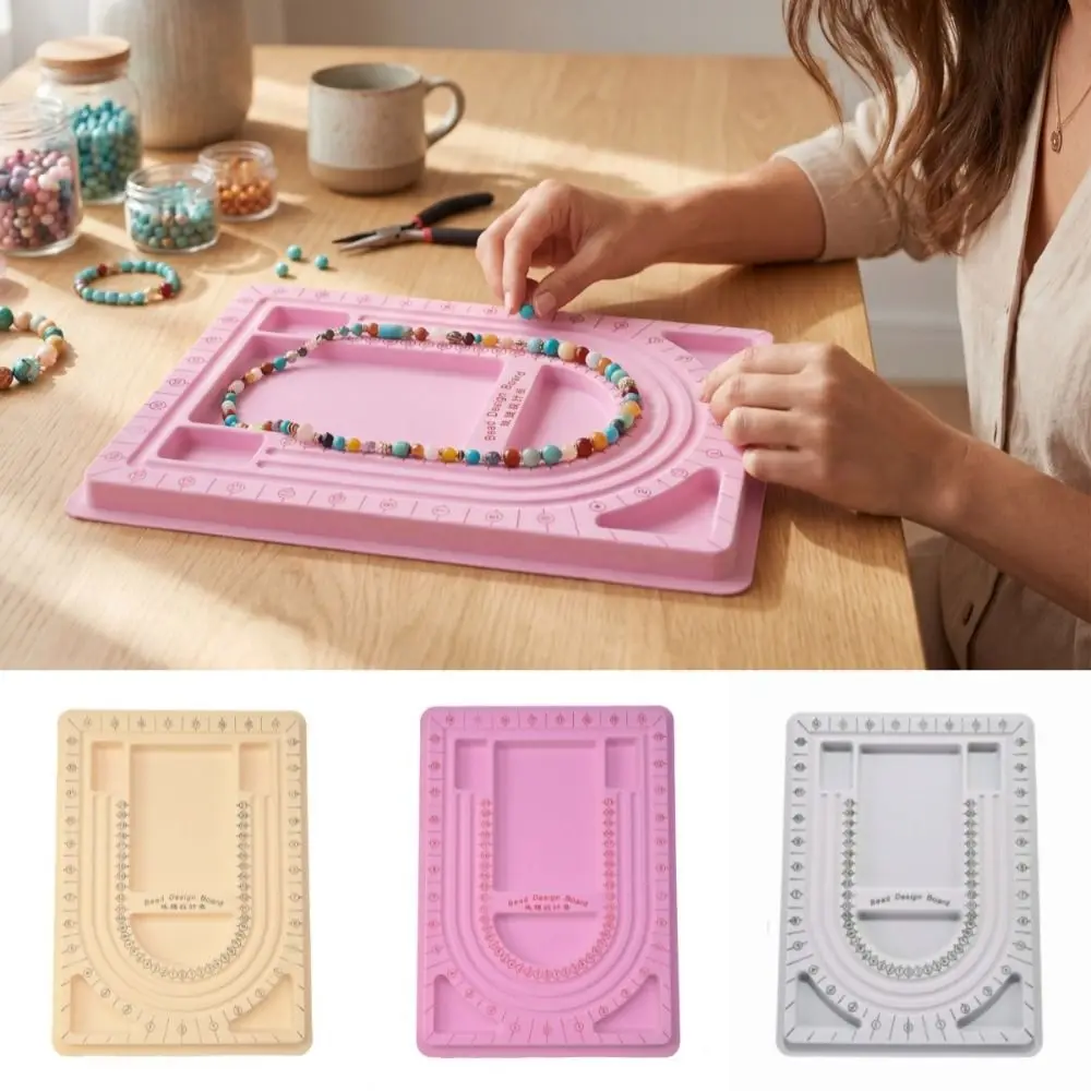 Handmade Colorful Plastic Bead Board Design Board Scale Board Bracelet Necklace Tray Portable Crafts