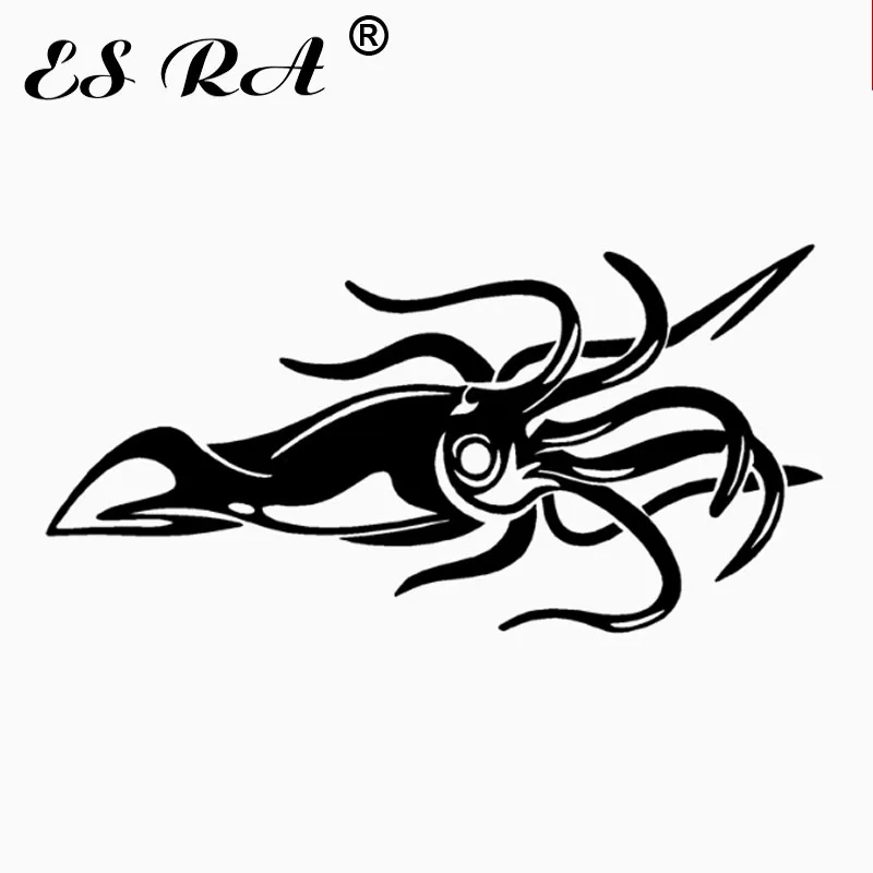 

Reflective Car Stickers Fishing Box Decorative Stickers Octopus Squid Decals